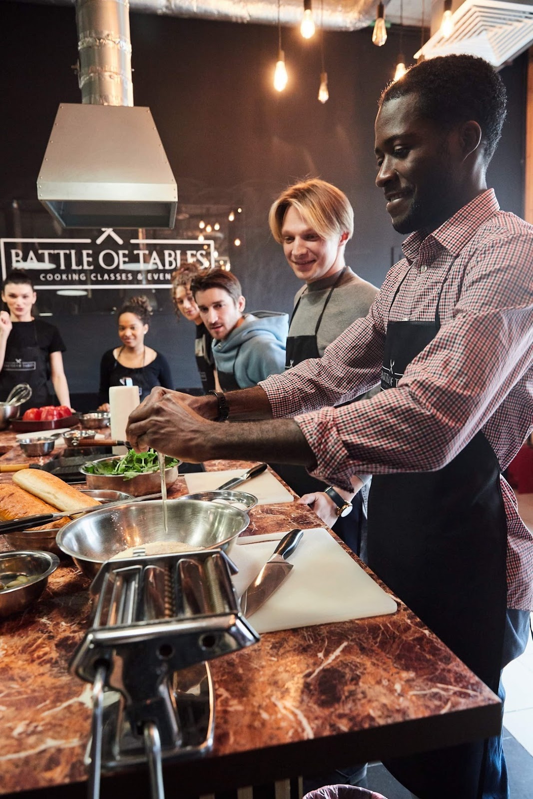 Private Event Cooking Studio "Battle of Tables" class experience